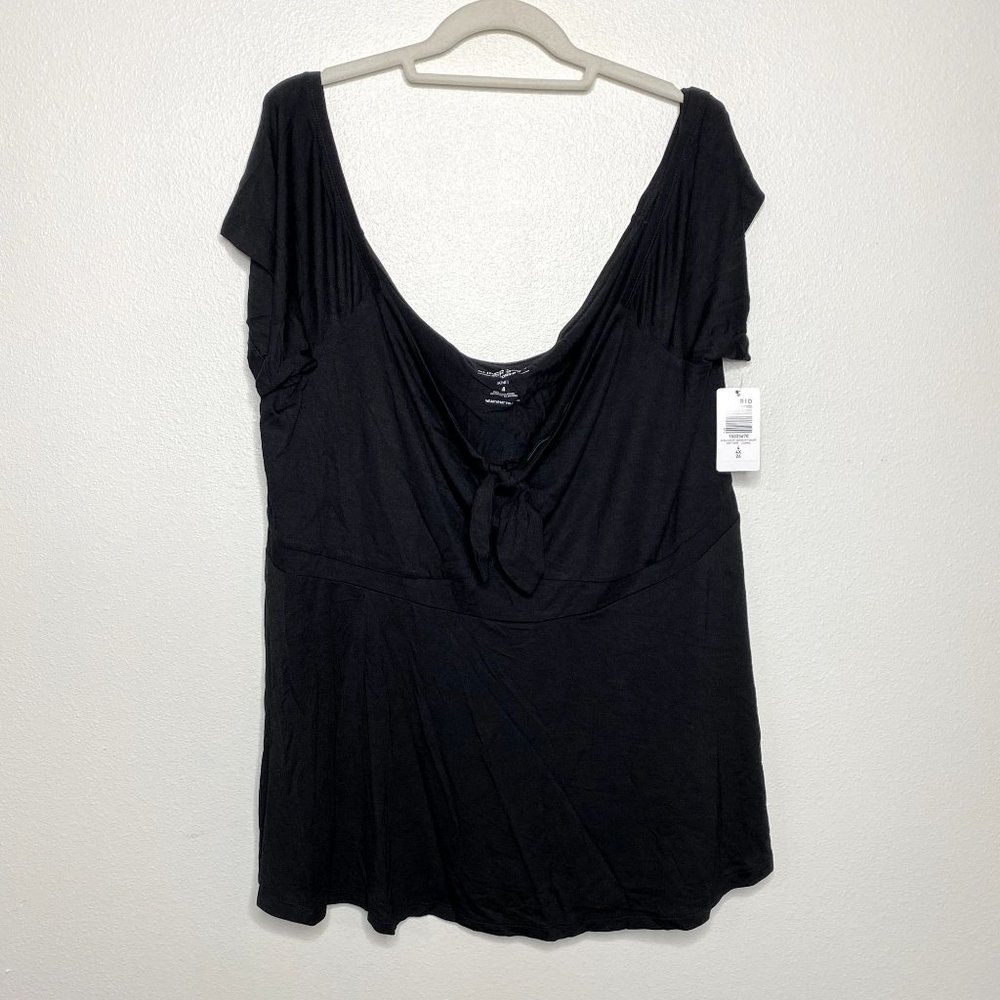NEW Torrid Super Soft Black Knit Off-Shoulder Top